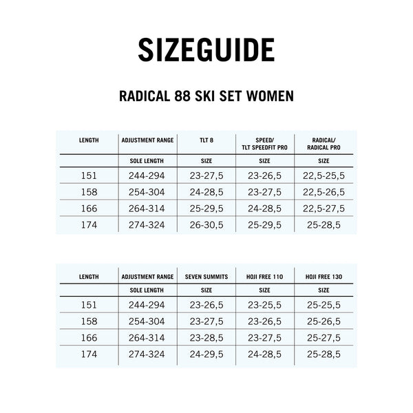 Dynafit Womens Radical 88 Ski Set