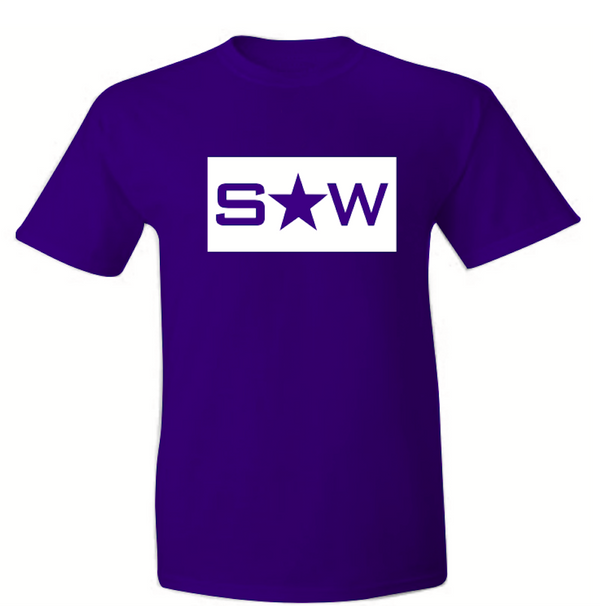 S&W 100% Cotton T-Shirts - Purple